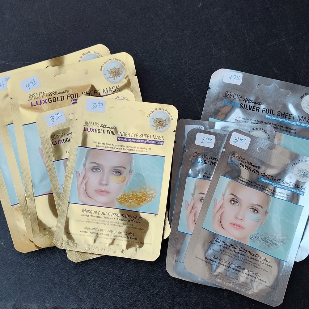 Lux Gold and Silver Foil Eye Sheet Mask Set